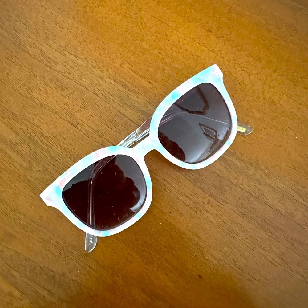 J. Crew Blue & Pink Patel Tie Dye Wayfarer Sunglasses - Picture 1 of 2